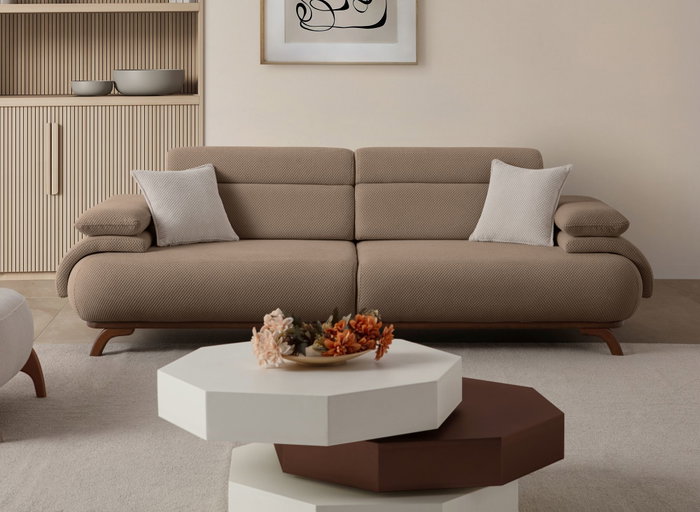 Atelier Del Sofa Bonjo Walnut - Latte